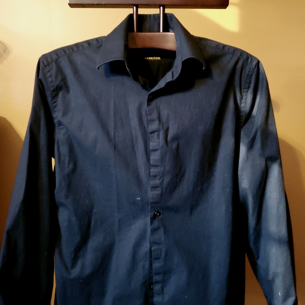 Mens black button up